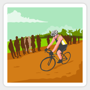 Cyclist Racing WPA Sticker